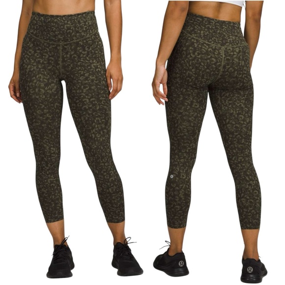 Lululemon Base Pace High-Rise Tight Size 6 25" Intertwined Camo Olive Mu… - Picture 1 of 10